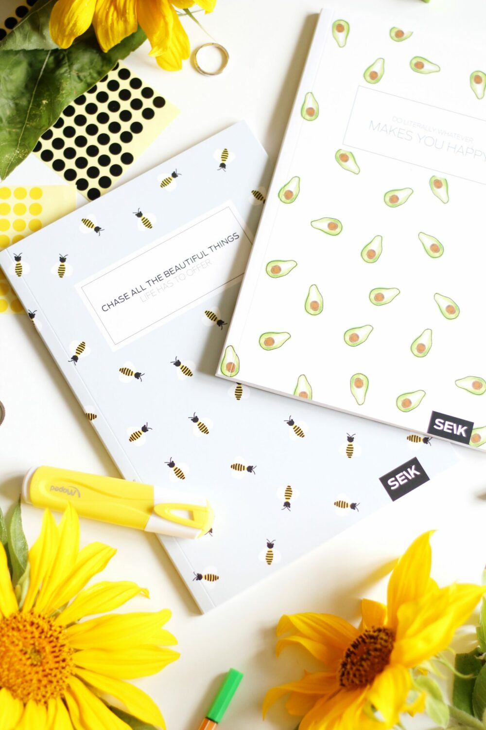 Bullet Journal / Dotted Notebook Bees & Avocados (2pcs) - Image 16