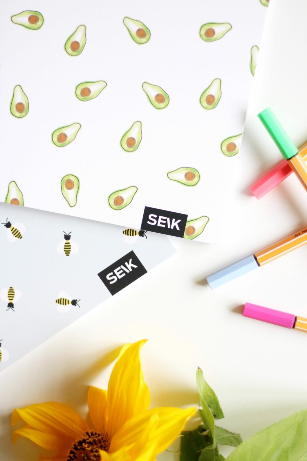 Bullet Journal / Dotted Notebook Bees & Avocados (2pcs) - Image 15