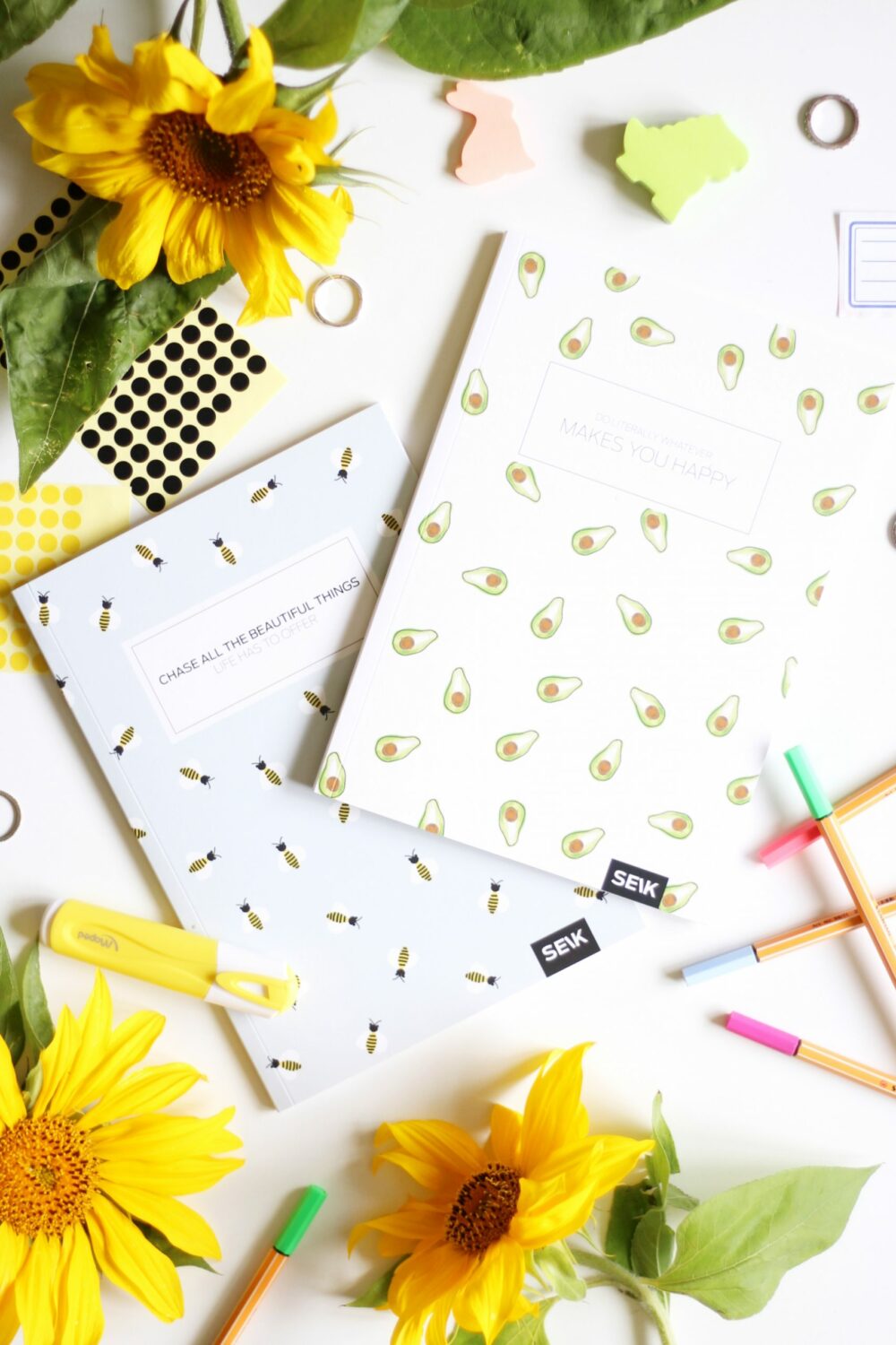 Bullet Journal / Dotted Notebook Bees & Avocados (2pcs) - Image 11