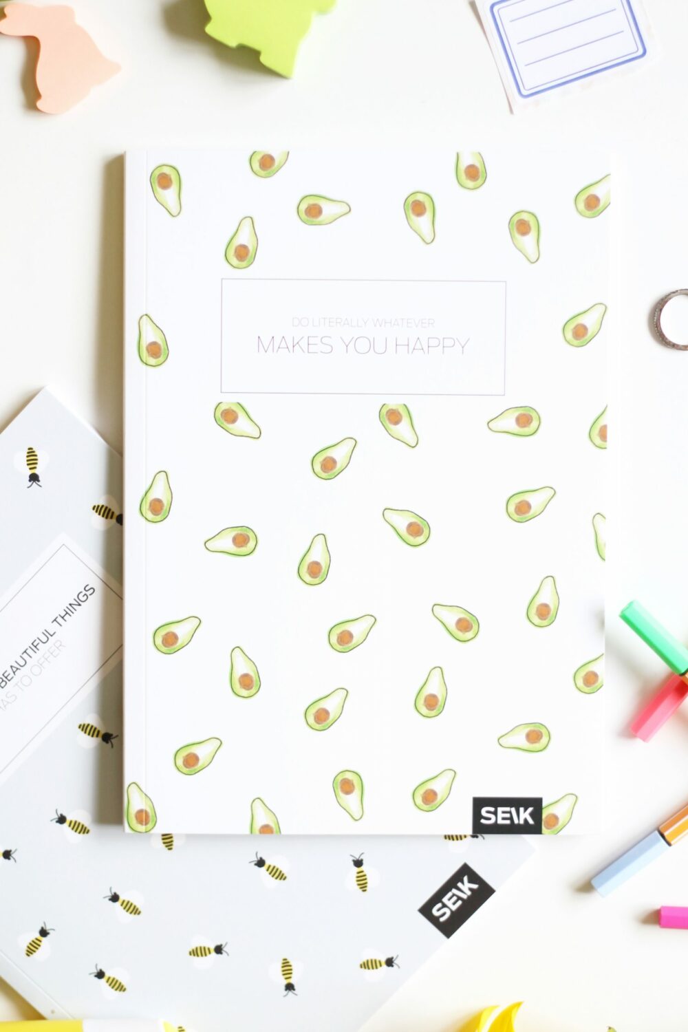 Bullet Journal / Dotted Notebook Bees & Avocados (2pcs) - Image 8
