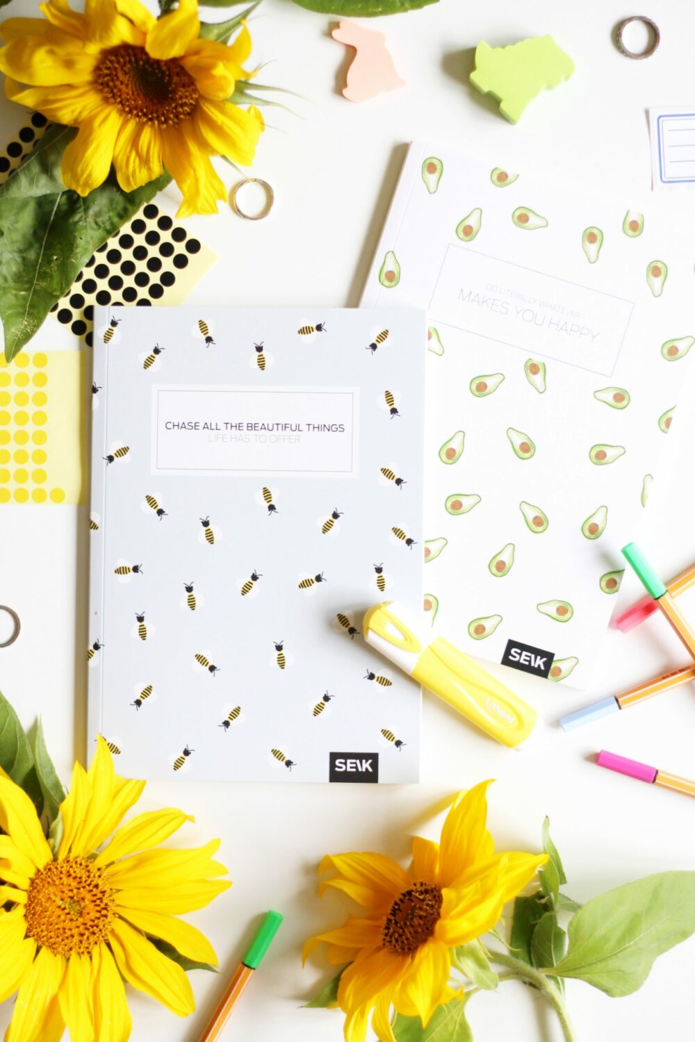 Bullet Journal / Dotted Notebook Bees & Avocados (2pcs) - Image 6