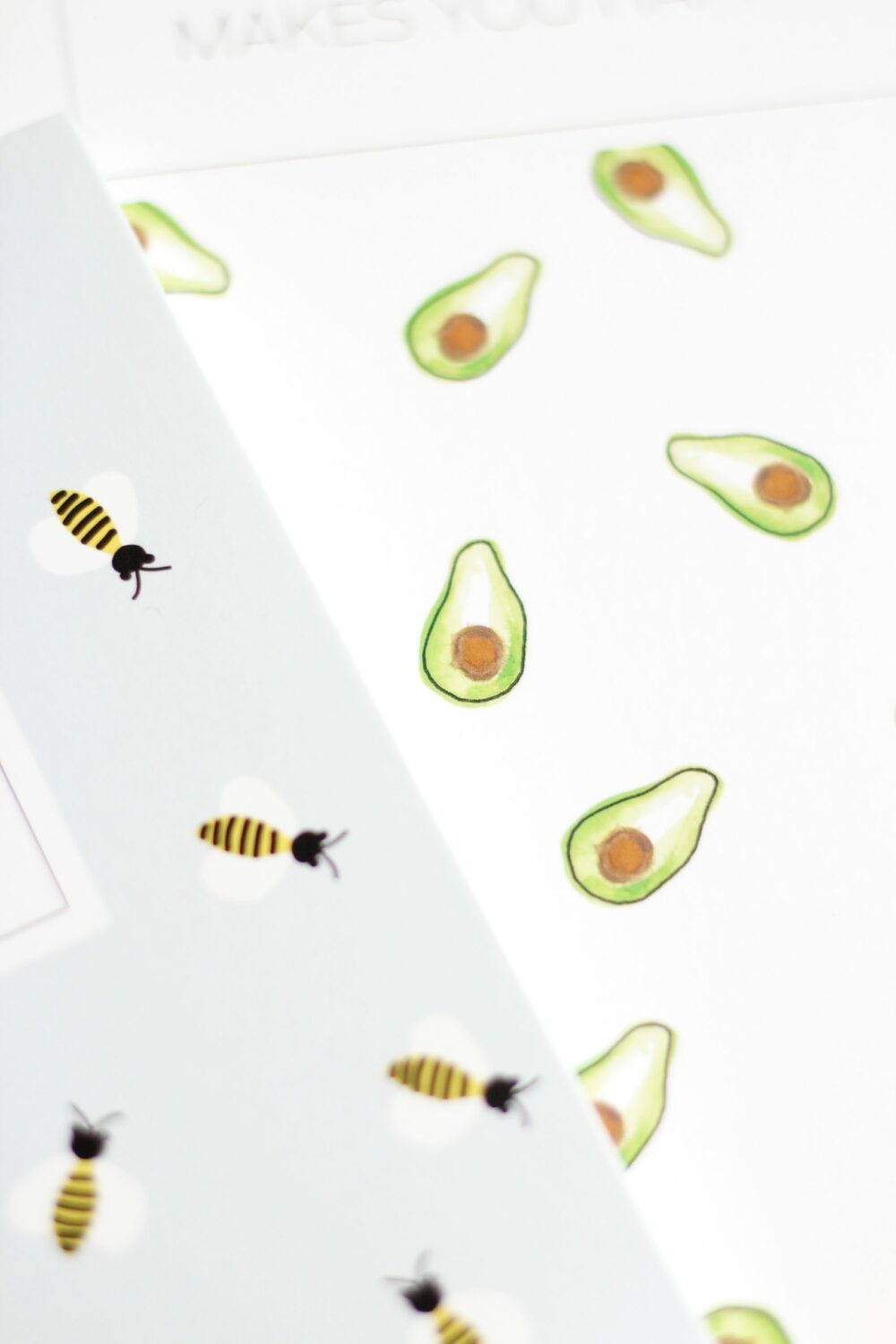Bullet Journal / Dotted Notebook Bees & Avocados (2pcs) - Image 4