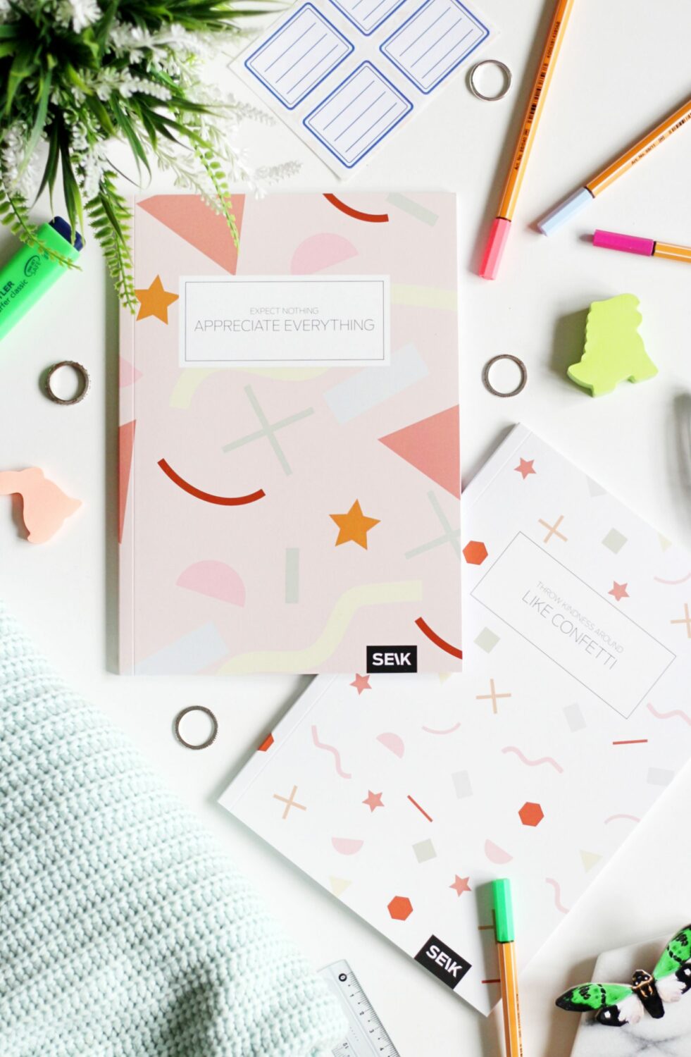Bullet Journal / Dotted Notebook Appreciate & Kindness (2pcs)