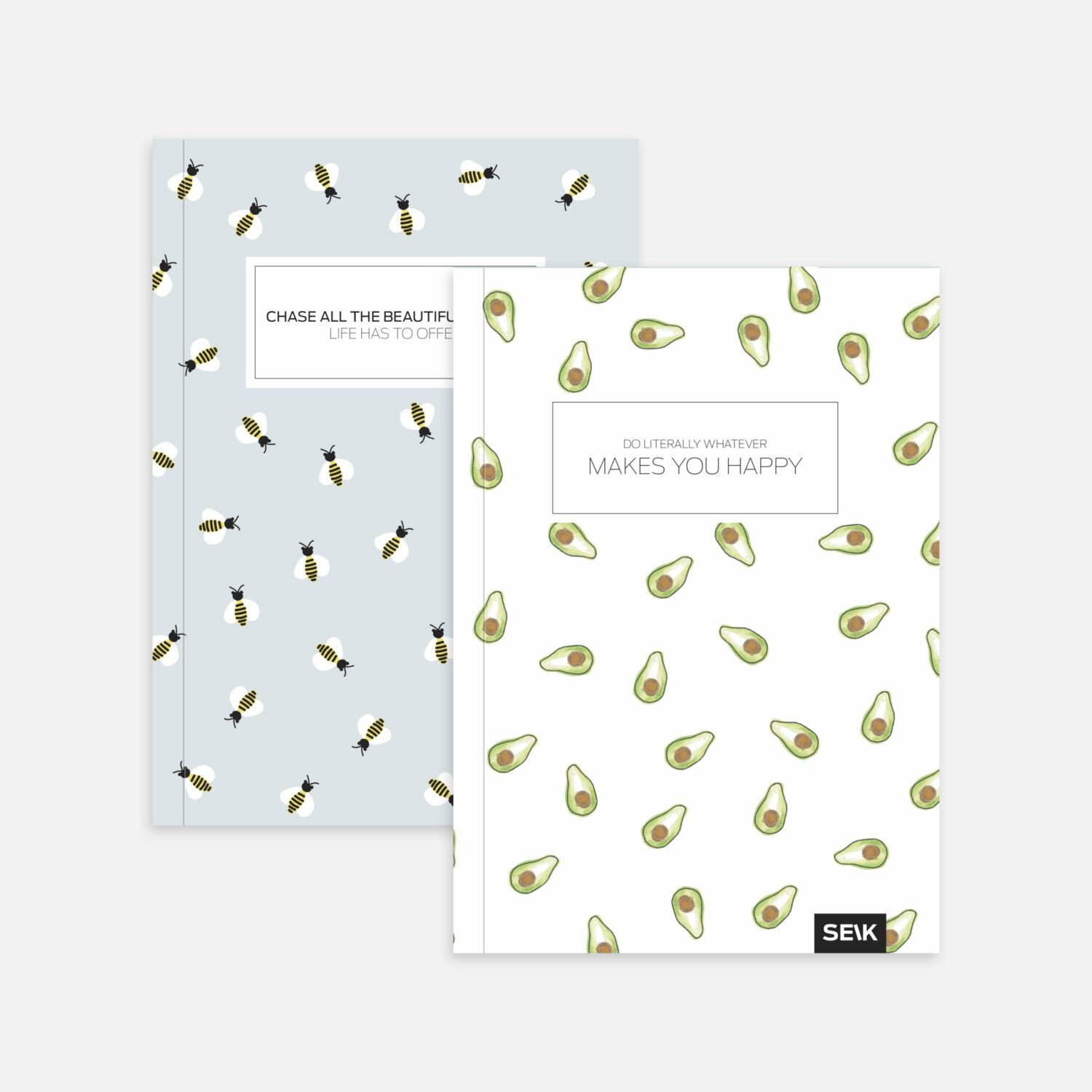 Bullet Journal / Dotted Notebook Bees & Avocados (2pcs) - Image 2