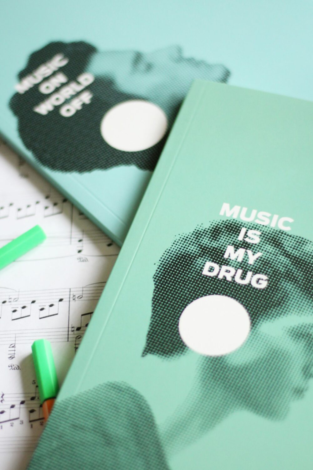 Bullet Journal / Dotted Notebook Music on & music is (2 pcs) - Image 3