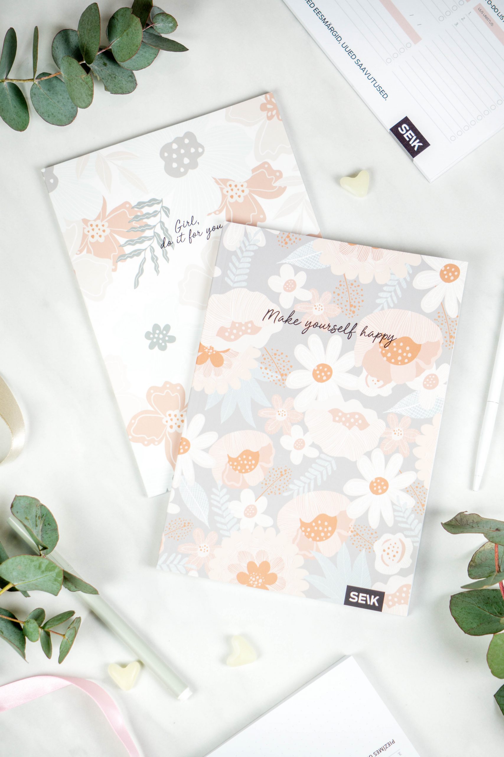 Bullet Journal / Dotted Notebook girl, make yourself happy (2 pcs) - Image 6
