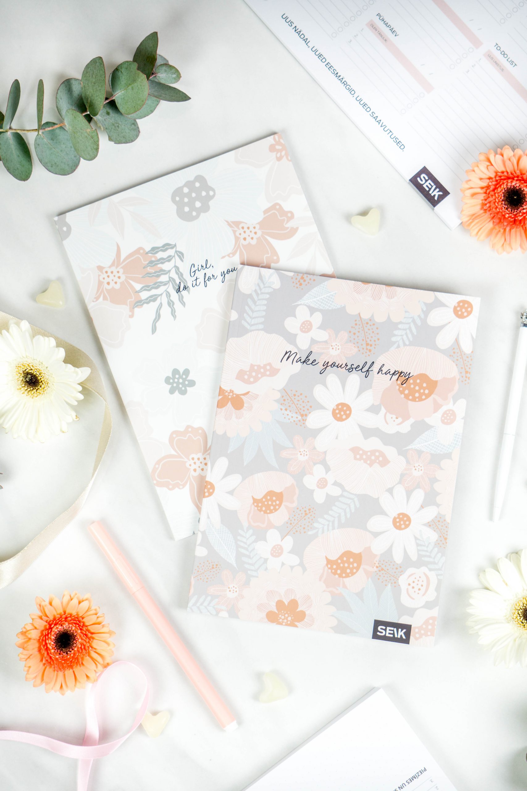 Bullet Journal / Dotted Notebook girl, make yourself happy (2 pcs) - Image 7