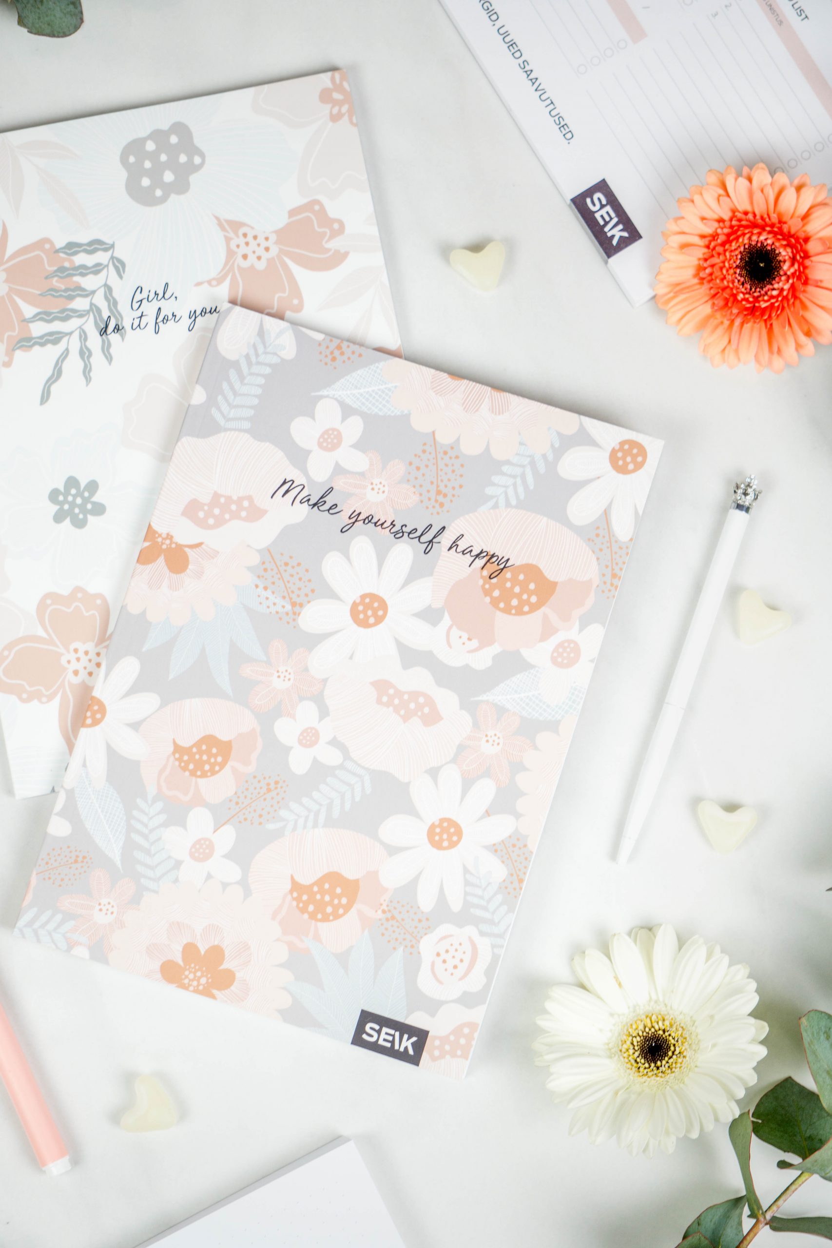 Bullet Journal / Dotted Notebook girl, make yourself happy (2 pcs) - Image 3