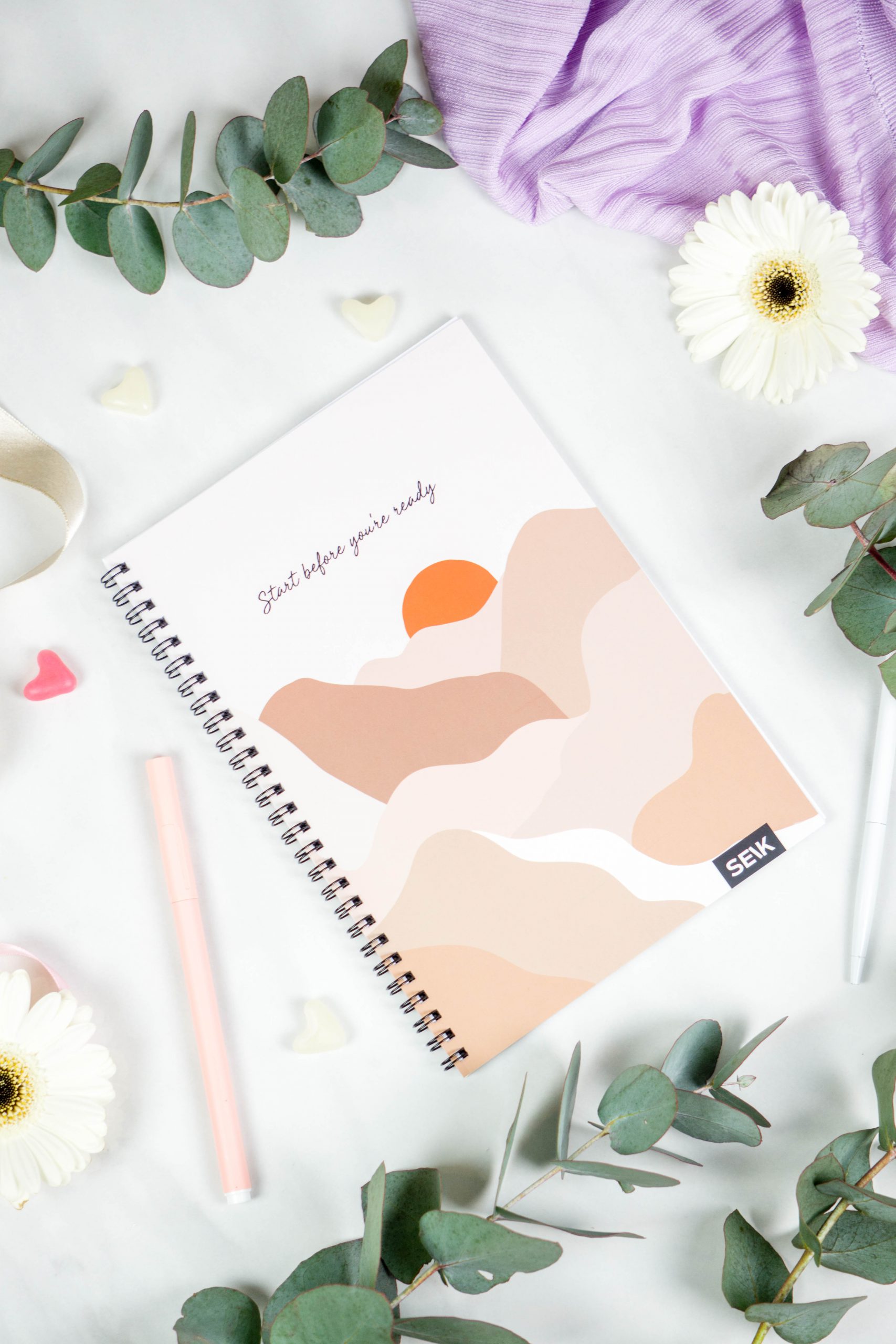 Bullet Journal / Dotted Notebook with spiral binding - Start before you're ready