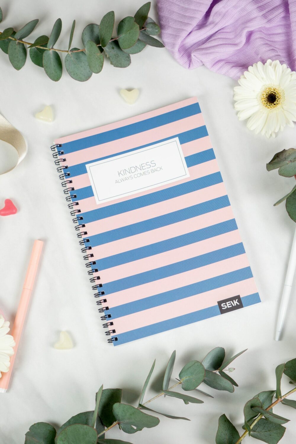 Bullet Journal / Dotted Notebook with spiral binding - Kindness always comes back