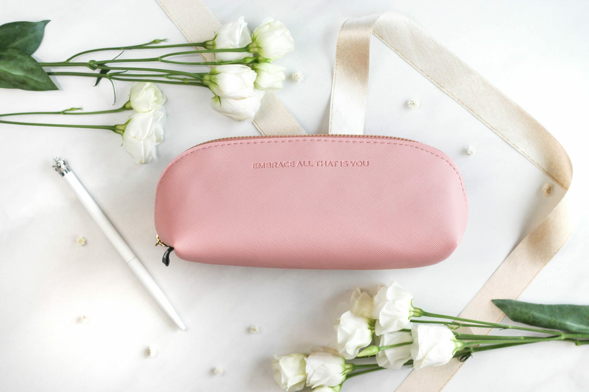 Pencil case - Embrace all that is you (pink color)