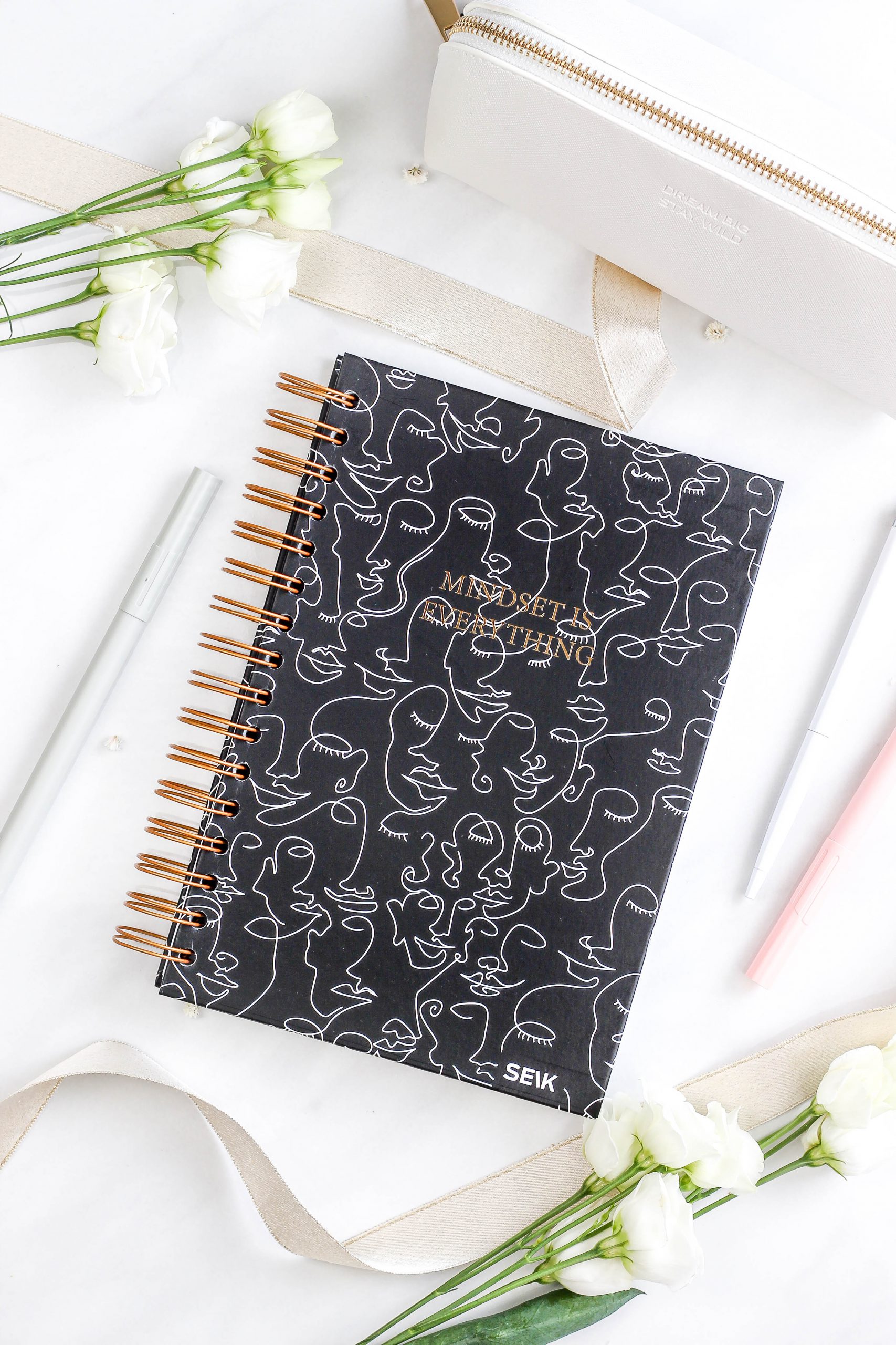 Bullet Journal / Dotted Notebook hard cover spiral binding - Mindset