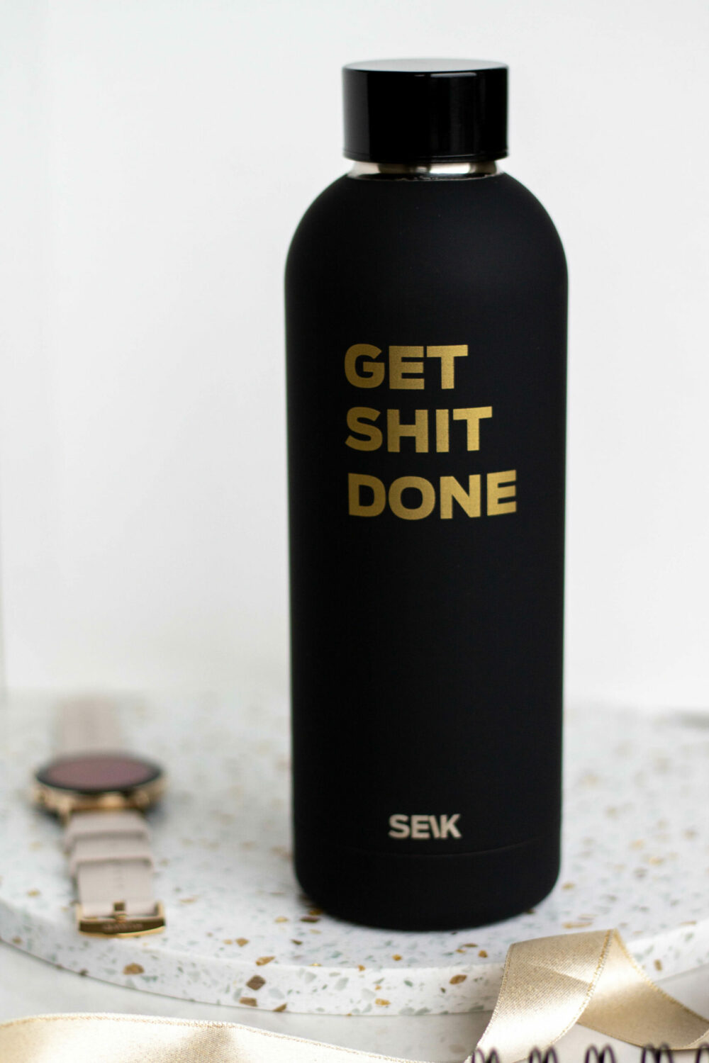 Water Bottle/Thermos - Get Shit Done (black) 500 ml - Image 2