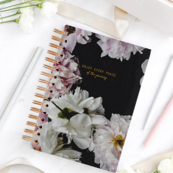 Happy Calendar school planner spiral binding 25/26 -  peonies