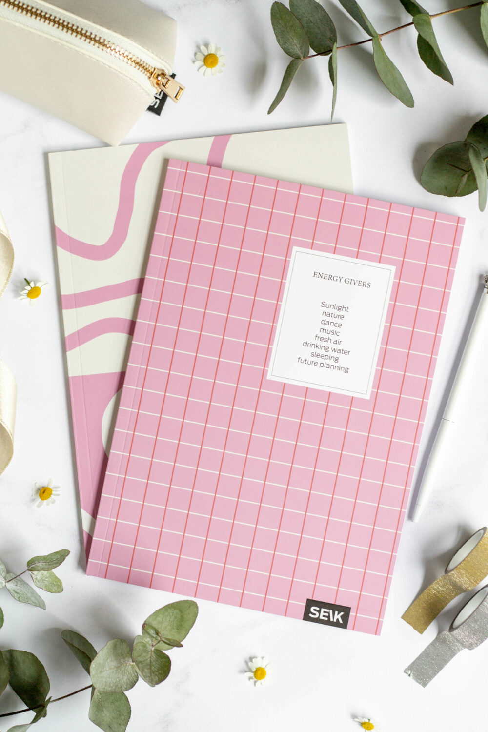 Squared and lined notebook Energy & You (2 stk)