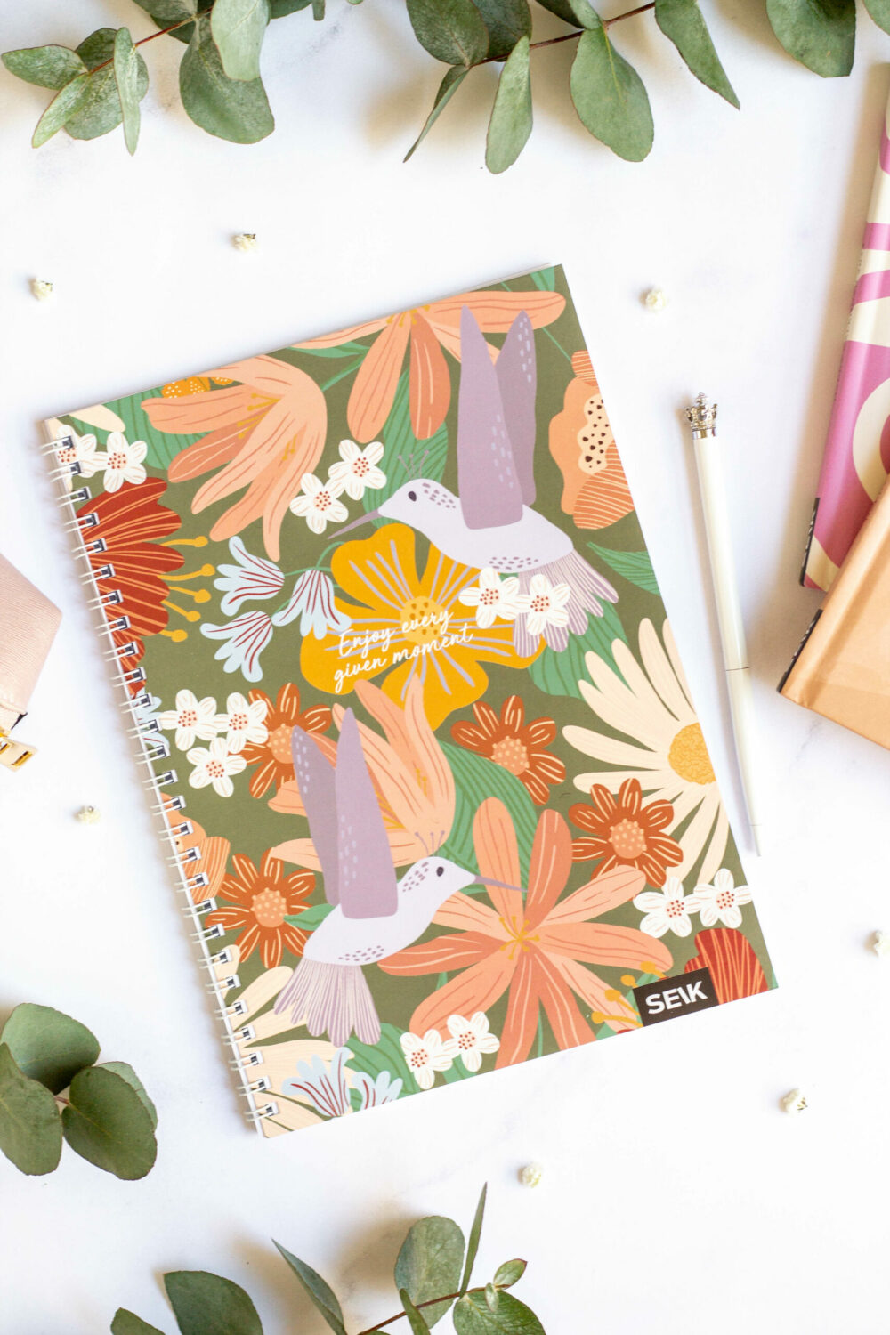 Bullet Journal / Dotted Notebook with spiral binding - Birdies