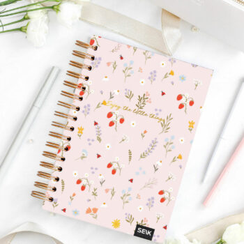 Happy Calendar planner spiral binding - little things 2026
