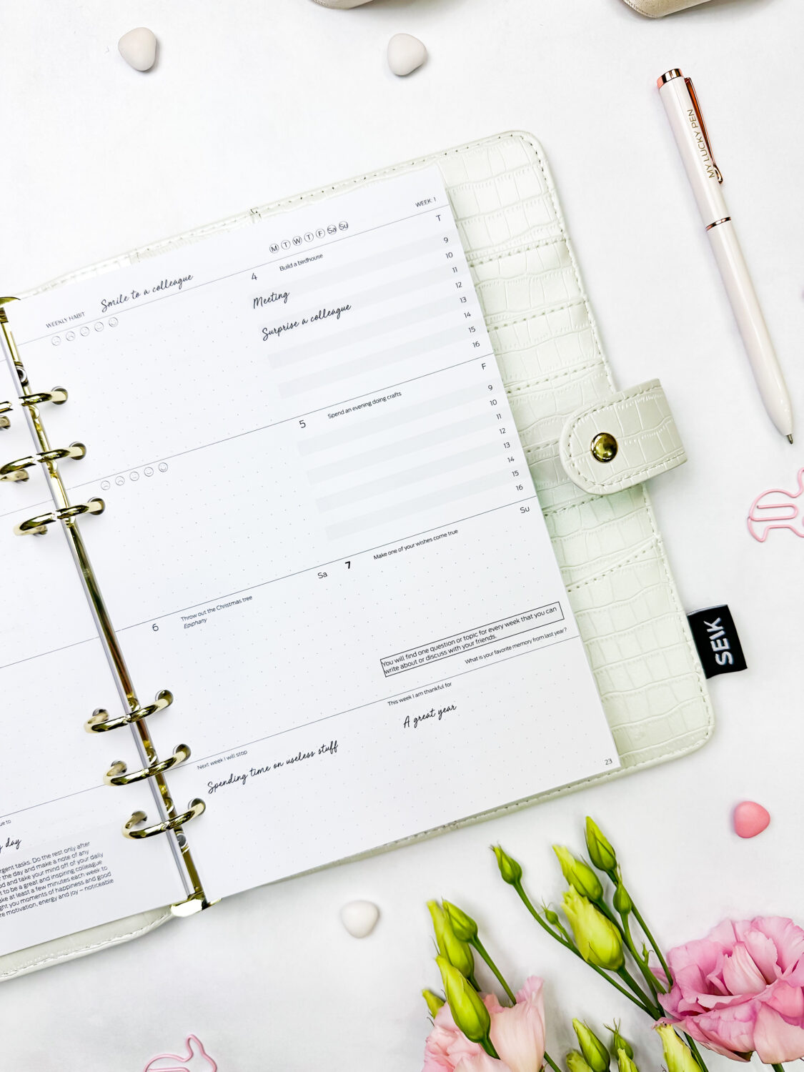 Happy Calendar planner 2026 insert pages (English)