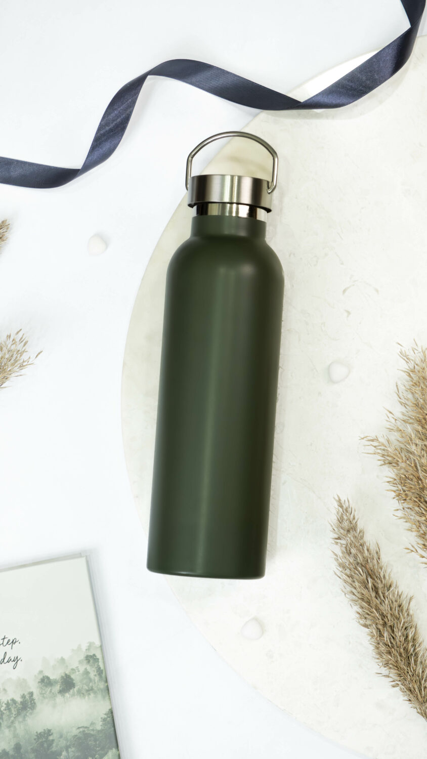 Water Bottle/Thermos - green 750ml - Image 2