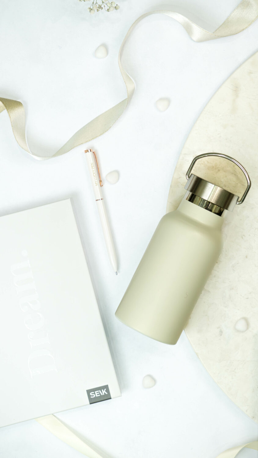 Water Bottle/Thermos - beige 350ml - Image 4