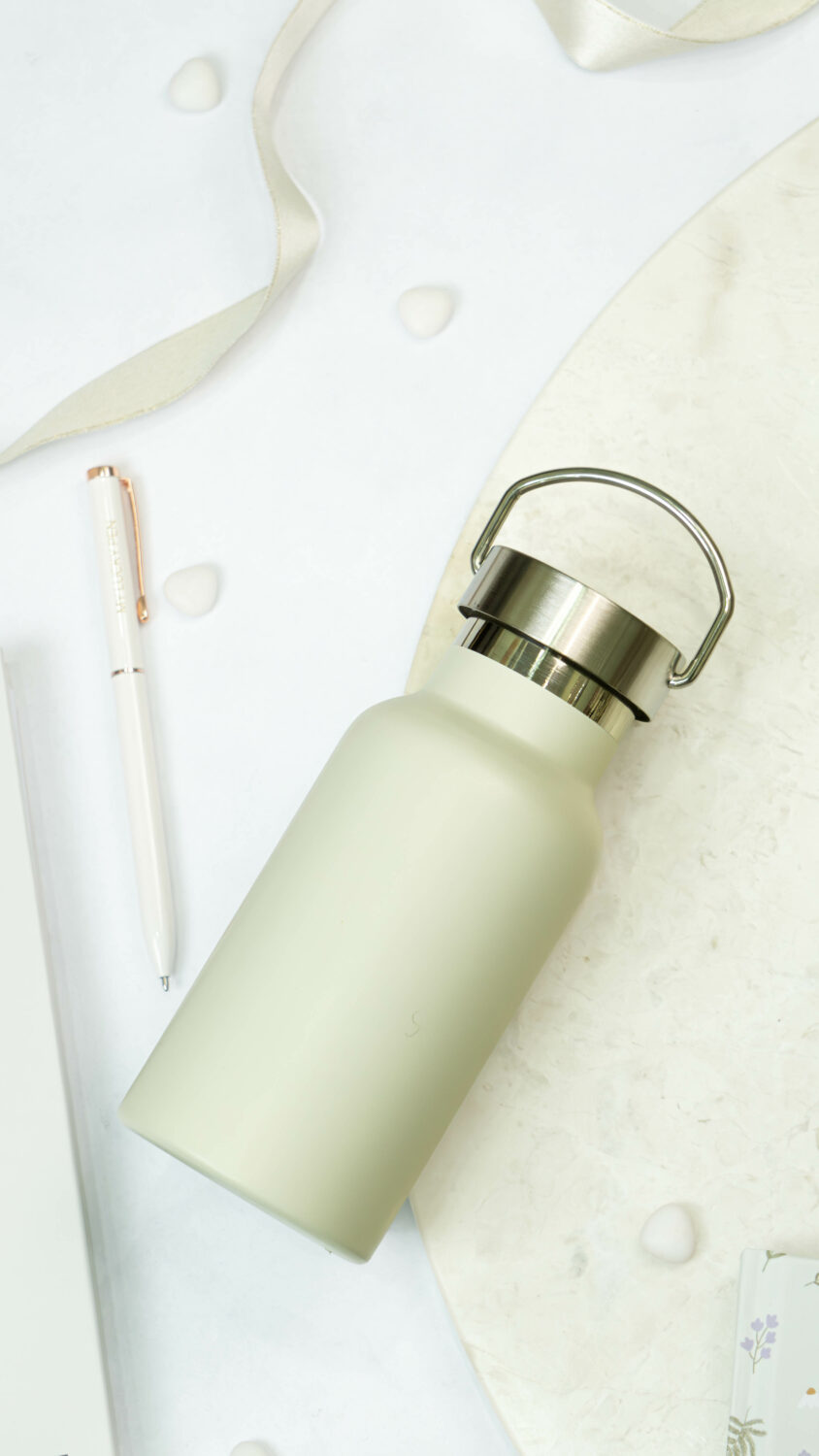 Water Bottle/Thermos - beige 350ml - Image 2