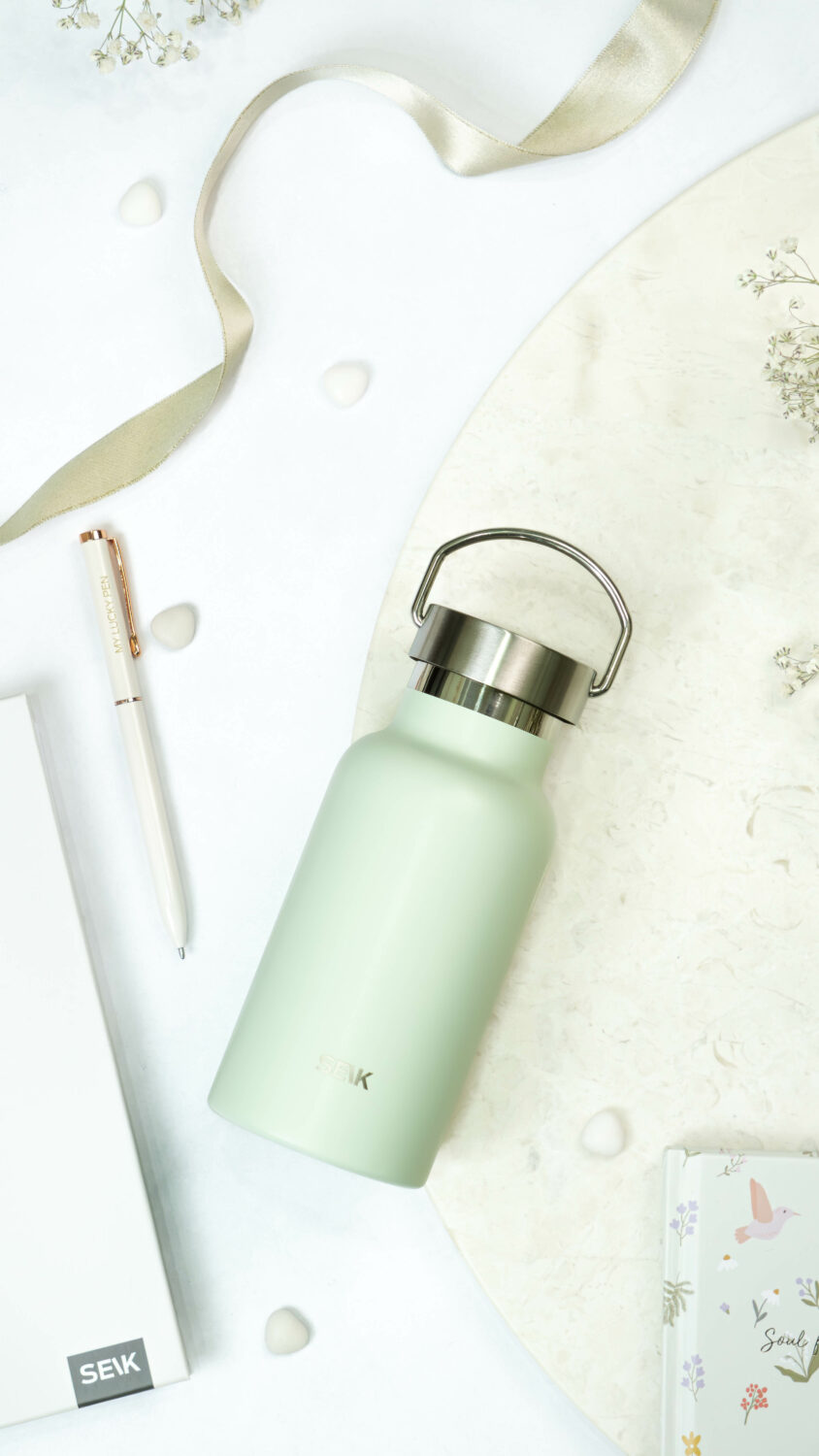 Water Bottle/Thermos - pastel green 350ml - Image 5