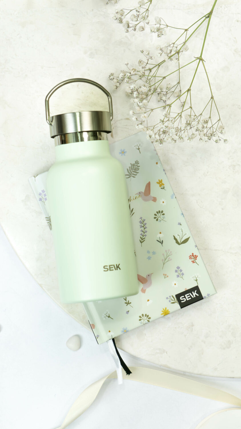 Water Bottle/Thermos - pastel green 350ml - Image 3