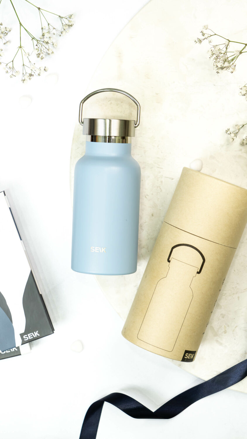Water Bottle/Thermos - pastel blue 350ml - Image 2