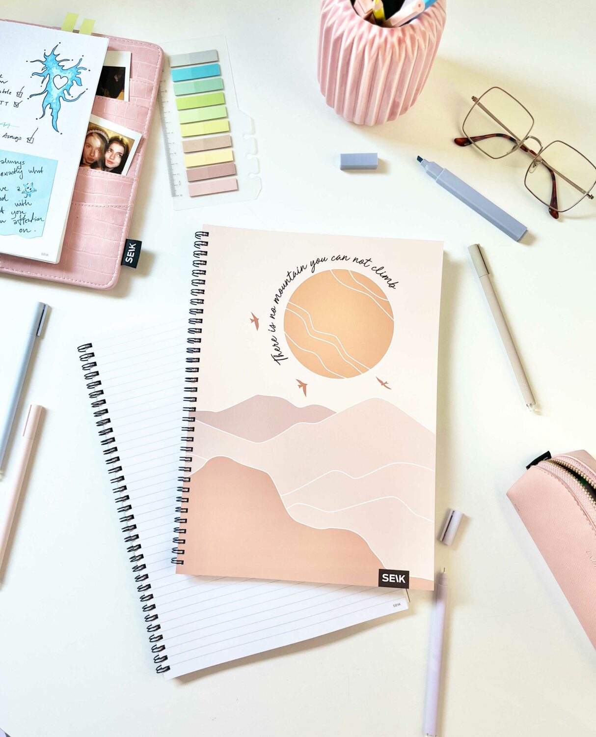 A4 Notebook with spiral binding - sun