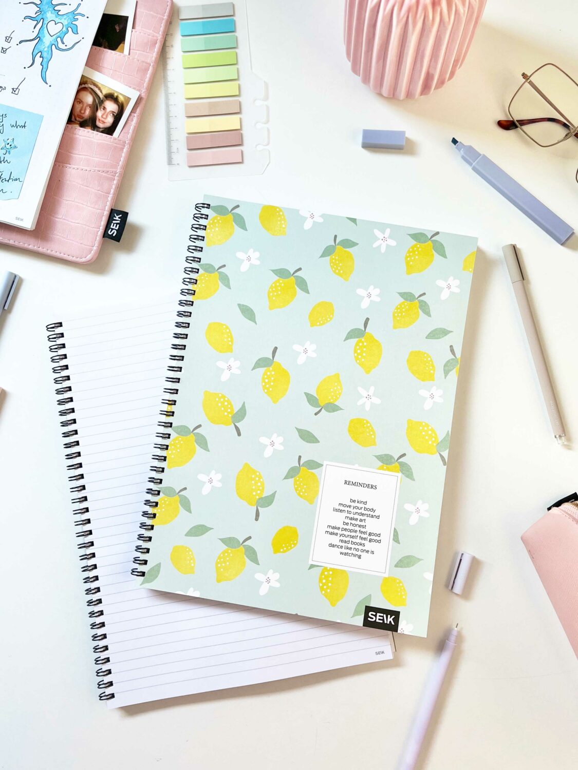 A4 Notebook with spiral binding - reminders