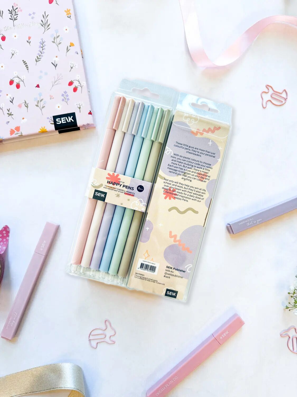 Happy pens - Highlight your adventures with pastel colors (6pcs)