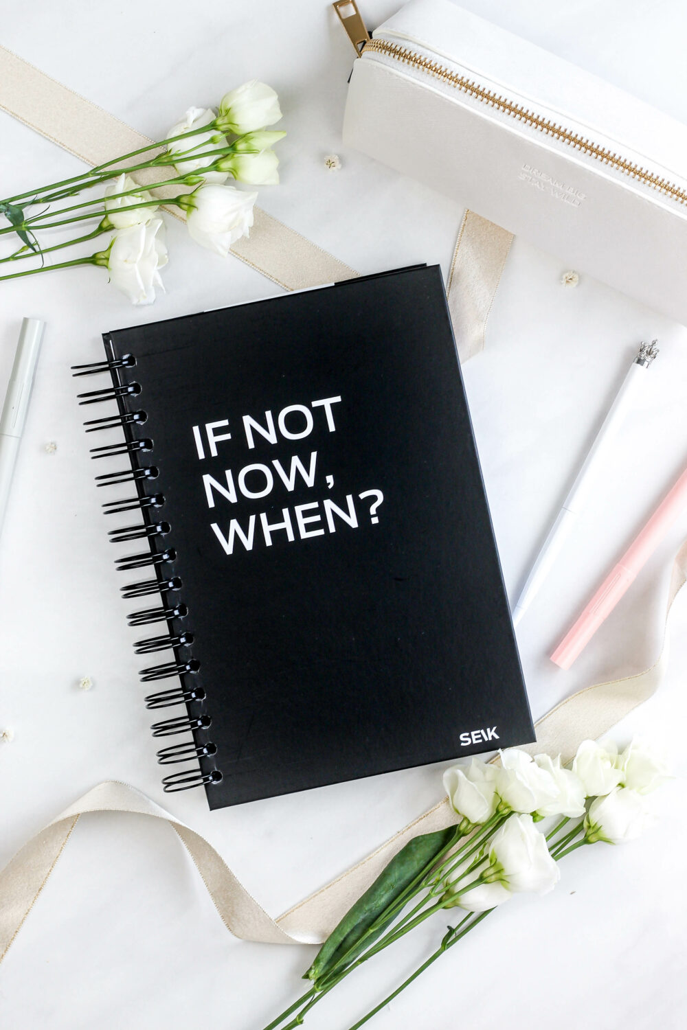 Bullet Journal / Dotted Notebook hard cover spiral binding - if not now, when
