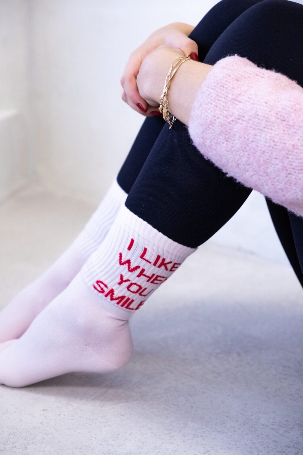 sport socks- I like it when you smile (women 35-40) - Image 5