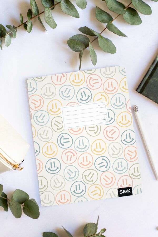 Handwriting practice notebook (12 sheets) - smileys