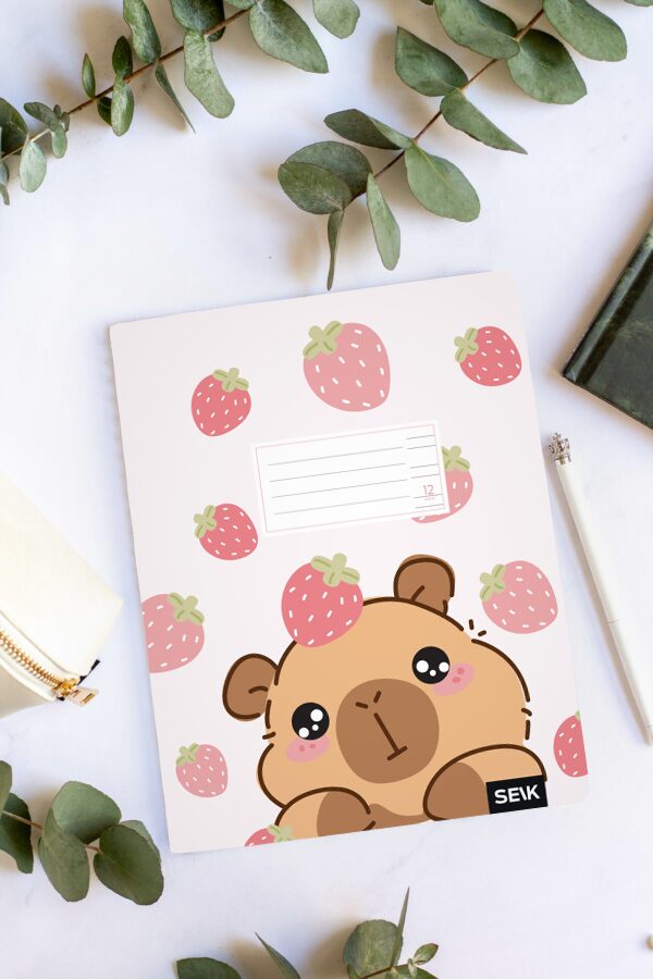 Handwriting practice notebook (12 sheets) - capybara