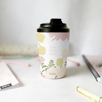 Coffee thermos mug - your time to bloom (350ml)
