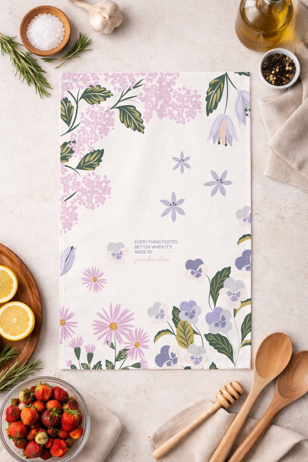 tea towel - Everything tastes better when it is made by grandma - Image 2