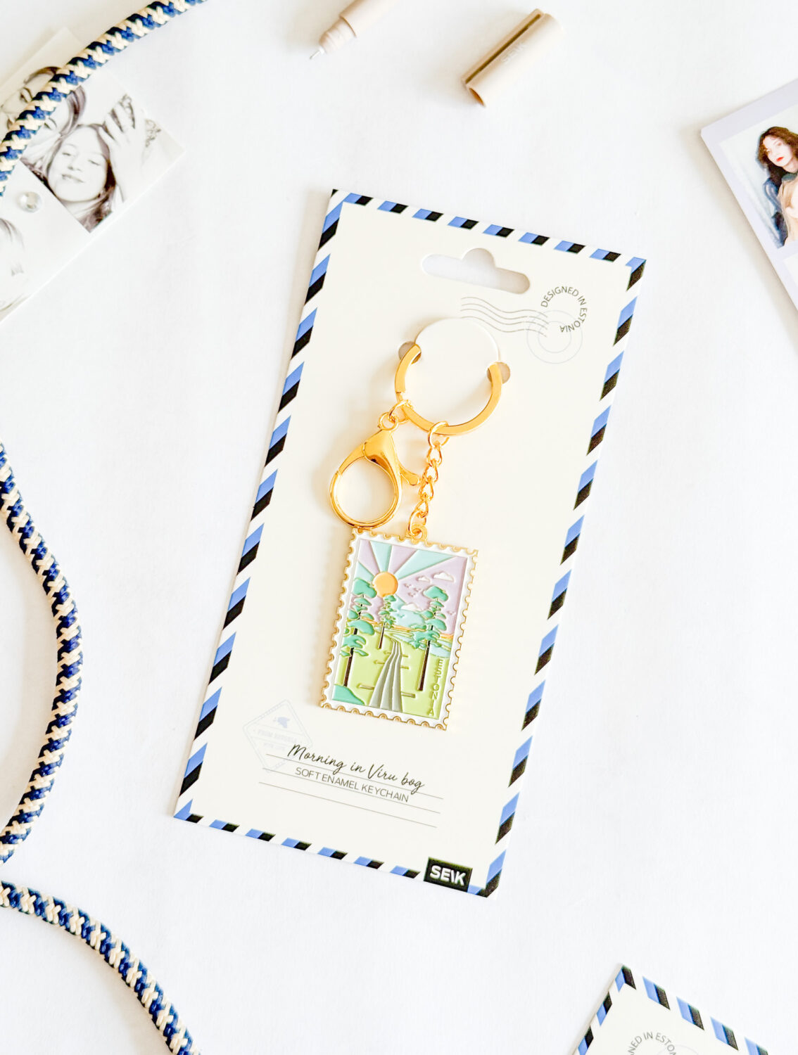 Soft enamel keychain - morning in Viru Bog - Image 2